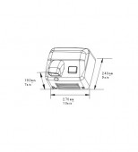 Uscator de maini inox alb HD 250B